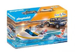 *** PLAYMOBIL FAMILY FUN - VÉHICULE TOUT-TERRAIN ET BATEAU #70534